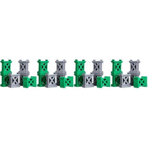 STOBAZA 24 Pcs Train Track Toys Bridge Support Train Track Bridge Supports Train Bridge Riser Train Track Support Risers Train Accessories Track Accessories for Wooden Train Plastic - Image 1