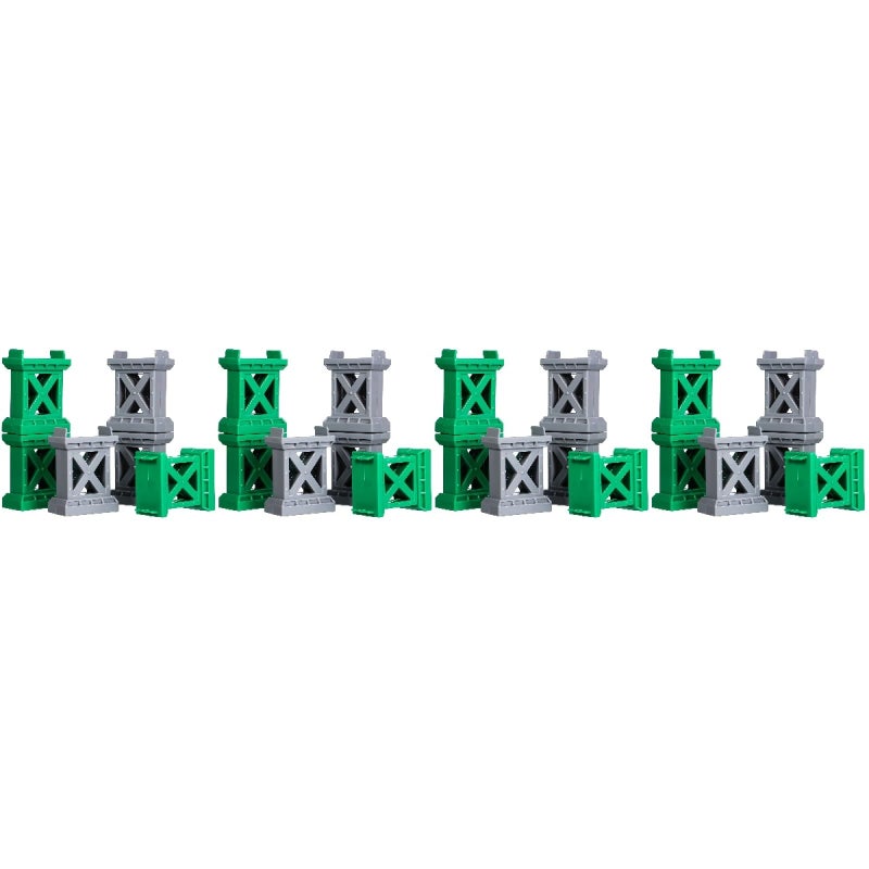 STOBAZA 24 Pcs Train Track Toys Bridge Support Train Track Bridge Supports Train Bridge Riser Train Track Support Risers Train Accessories Track Accessories for Wooden Train Plastic - Image 3