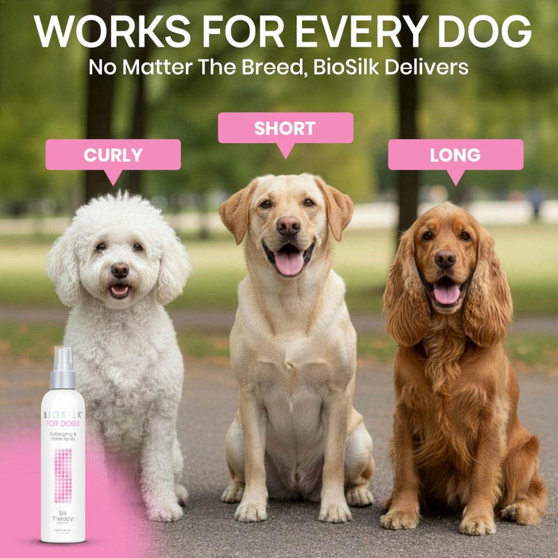 BioSilk Therapy Detangling Plus Shine Protecting Mist for Dogs | Best Detangling Spray For All Dogs and Puppies - Image 4