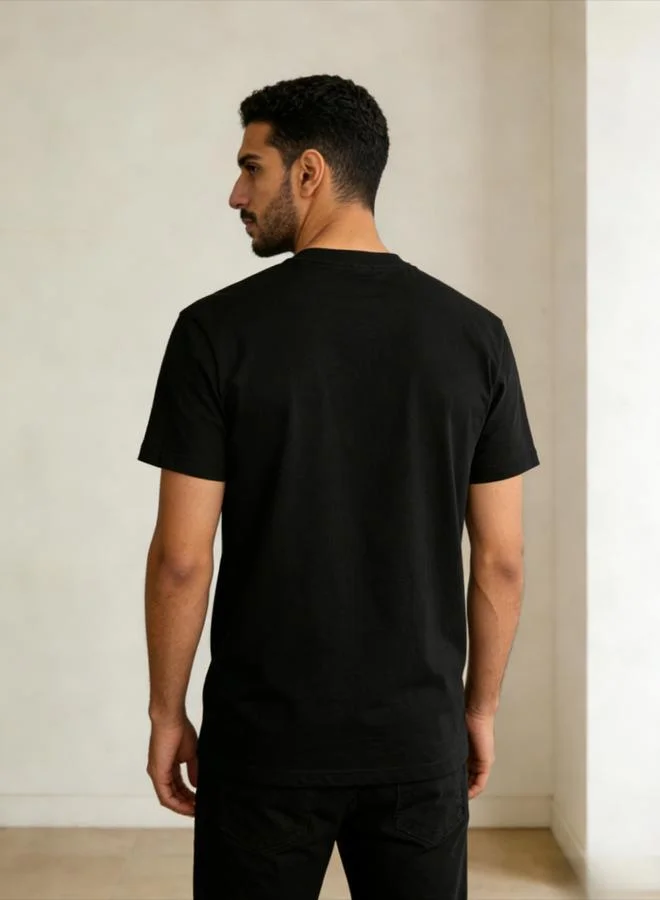 Take Two Men Black Brooklyn Text Print T-Shirt