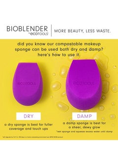 Bioblender Makeup Sponge Duo, Compostable Makeup Blender, For Liquid & Cream Foundation, Seamless Application, Eco-Friendly Beauty Sponge, Cruelty-Free & Latex Free, 2 Count - pzsku/ZE6B4A6CBD90D0F4C9A54Z/45/_/1730894534/fd015c56-b7fc-4cd4-987a-0fb42a88432e