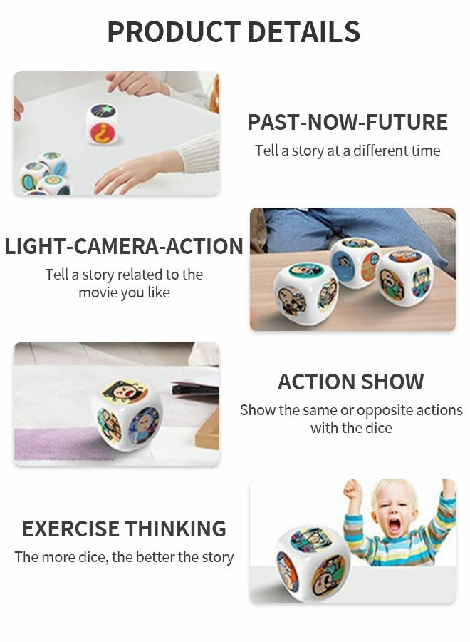 ميكسد مكعبات القصة، ألعاب رواية القصص للأطفال والكبار، ألعاب عائلية ممتعة، ألعاب أطفال إبداعية، ألعاب تعليمية ألعاب منطق التفكير للتنمية الفكرية - Image 2