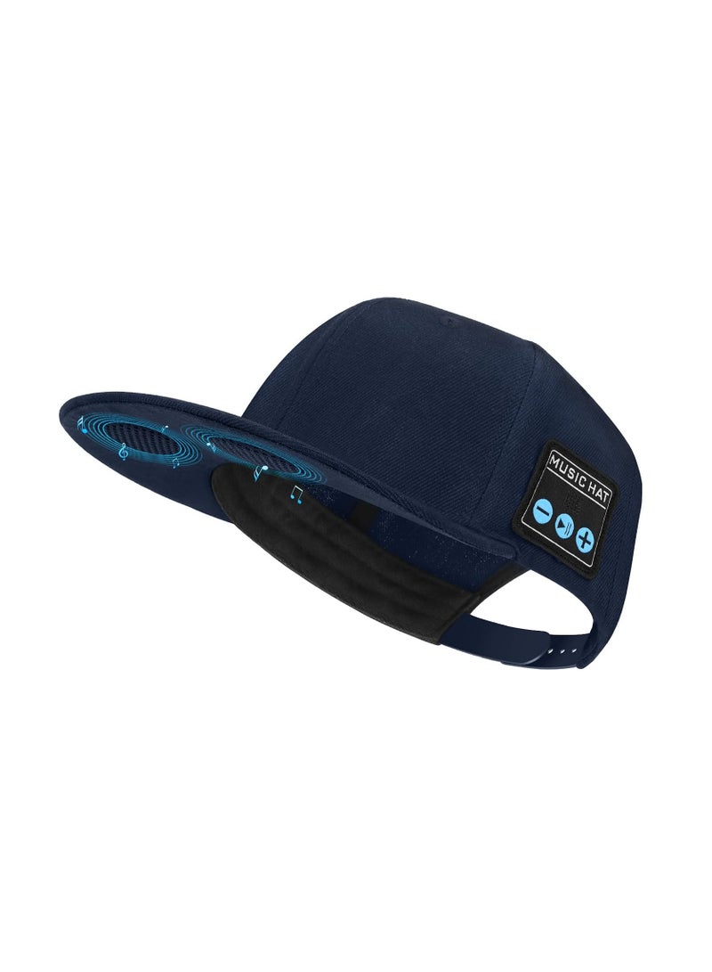 Hat with Bluetooth Speaker Adjustable Music Hat Bluetooth Hat for Outdoor Sports Baseball Cap Birthday Gift for Men/Women/Boys/Girls (Blue) - Image 1