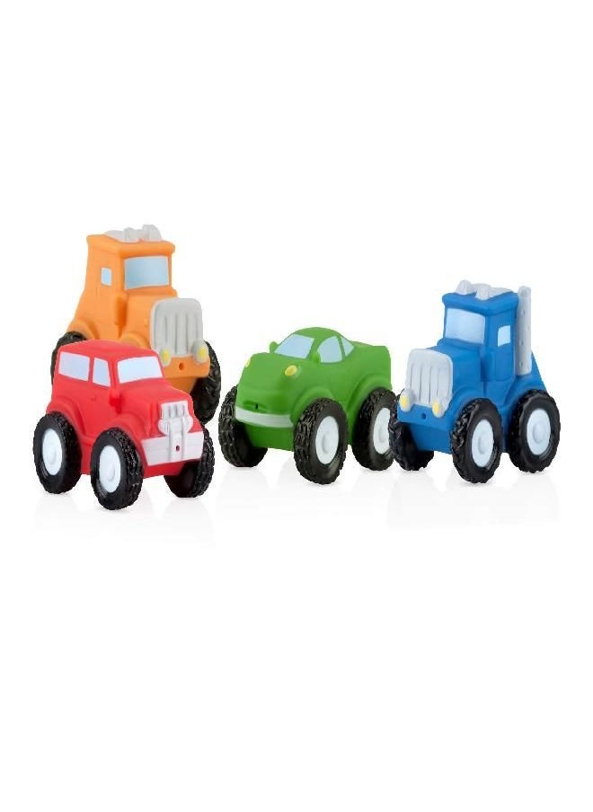 Nuby - Nuby Squirt Wheels Bath Toys, 4 Count (Pack of 1) - Image 1