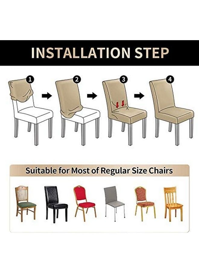 Styleys Styleys Elastic Chair Cover Stretchable Removable Washable Dining Chair Cover Protector Seat Slipcover (4 Chair Cover, SLMC108 Grey/Pink Flower), Polyester;Polyester Blend  - Image 4