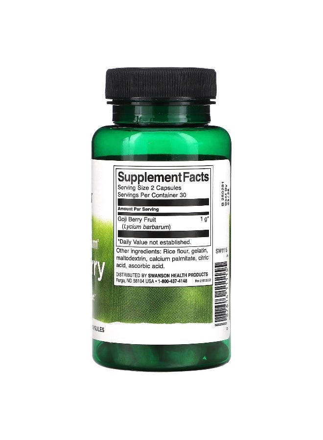 SWANSON سوانسون، توت غوجي كامل الطيف، 500 ملغ، 60 كبسولة - Image 2