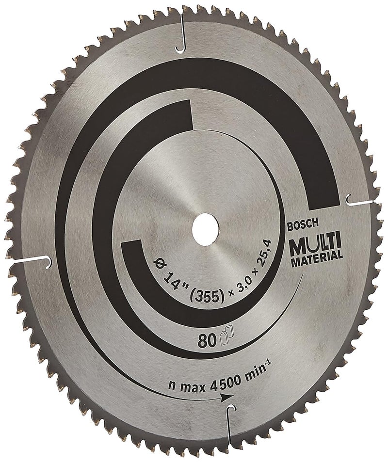 BOSCH Professional Circular Saw Blade For Aluminium And Other Non Ferrous Material, 14"/ 355Mm Dia, 25.4Mm Bore, 80 Teeth, Pack of 1 - Image 1