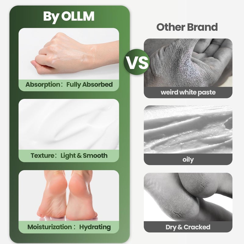 OLLM Urea Cream 40 Percent for Feet - Foot Cream for Dry Cracked Heels, 2% Salicylic Acid for Callus Remover, Maximum Strength Repair Skin, Soft & Smooth 40% Urea Lotion Moisturizer Elbows Hands Knees - Image 5