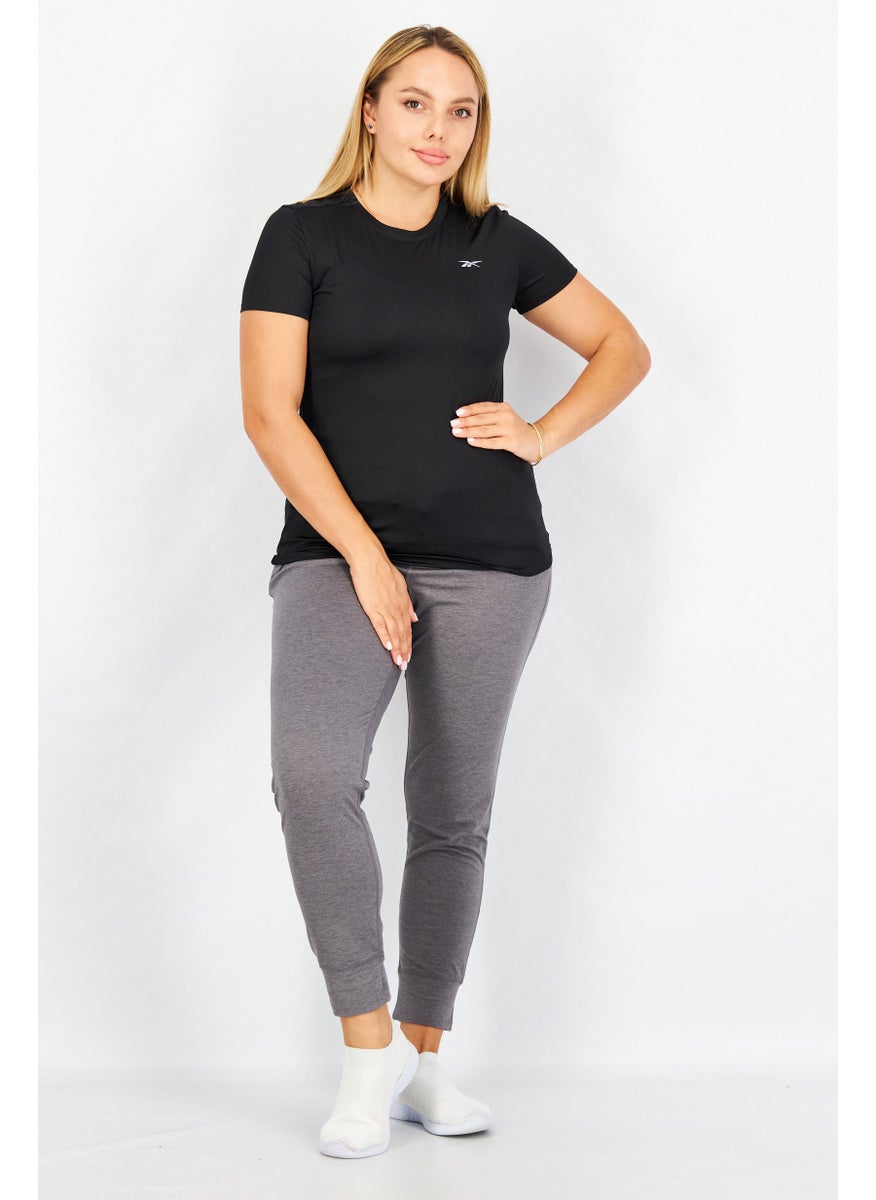 Reebok - Women Sportswear Fit Brand Logo Training T-Shirt, Black - Image 1