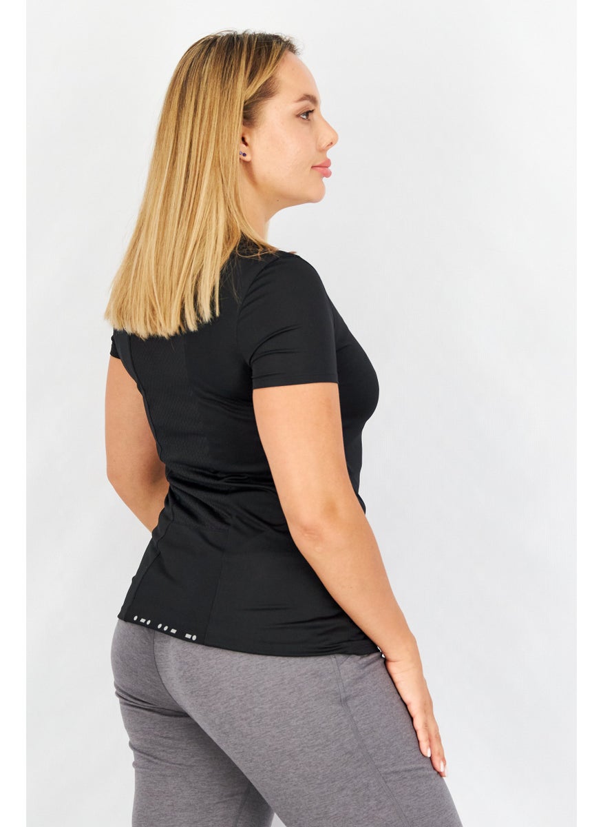 Reebok - Women Sportswear Fit Brand Logo Training T-Shirt, Black - Image 1