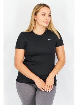 Women Sportswear Fit Brand Logo Training T-Shirt, Black