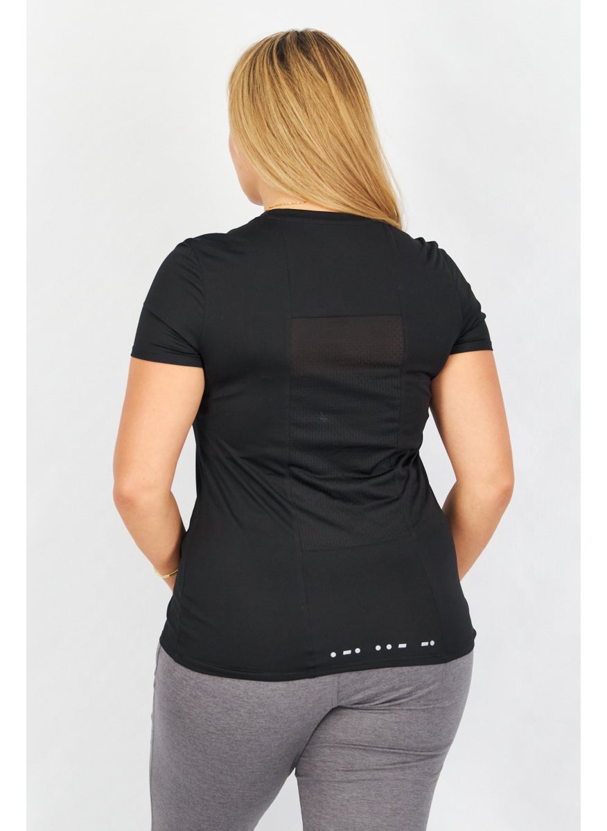 Reebok - Women Sportswear Fit Brand Logo Training T-Shirt, Black - Image 1