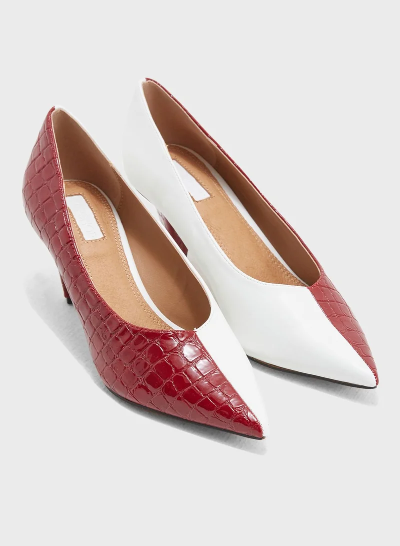 TOPSHOP Jodie Mid Heel Court Shoes