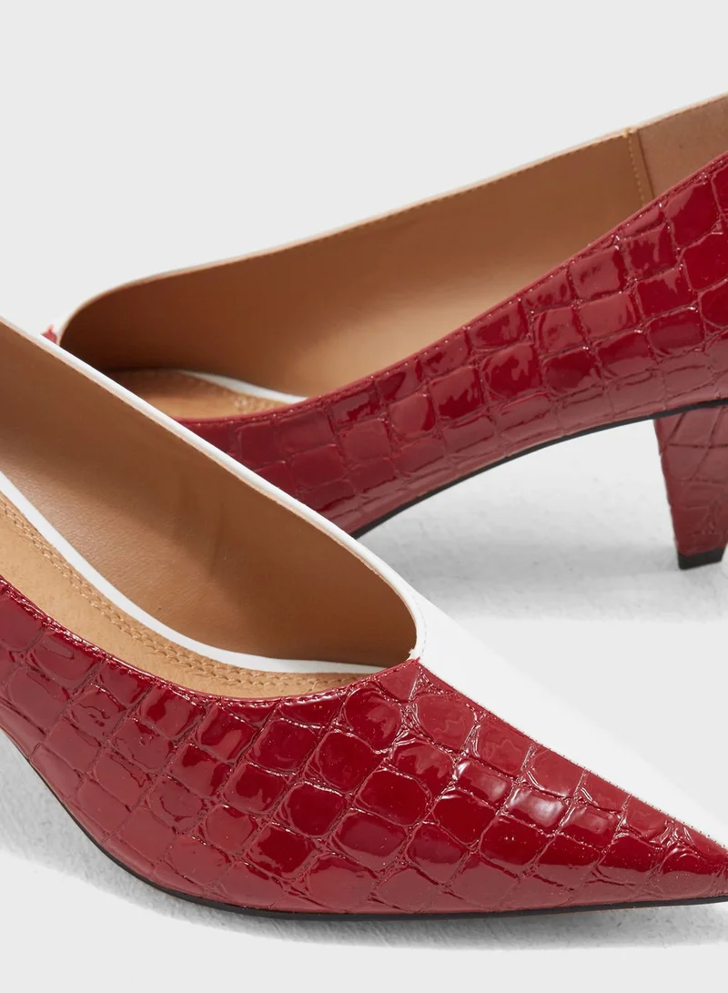 TOPSHOP Jodie Mid Heel Court Shoes