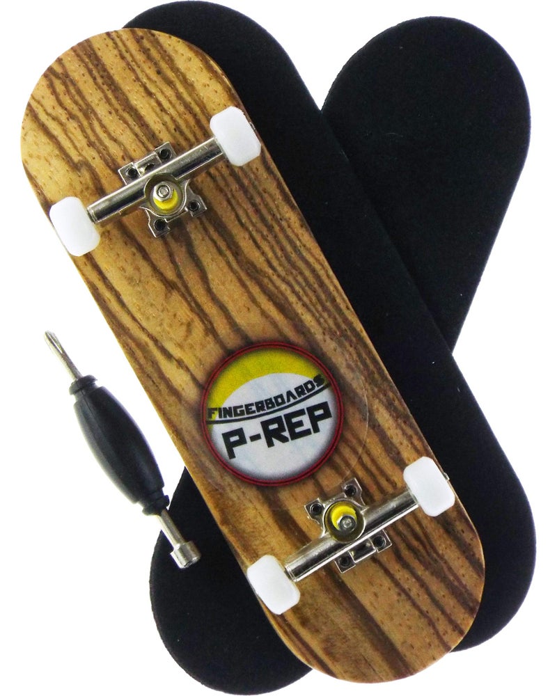 PREP Starter Complete Wooden Fingerboard 30mm Zebra - Image 2
