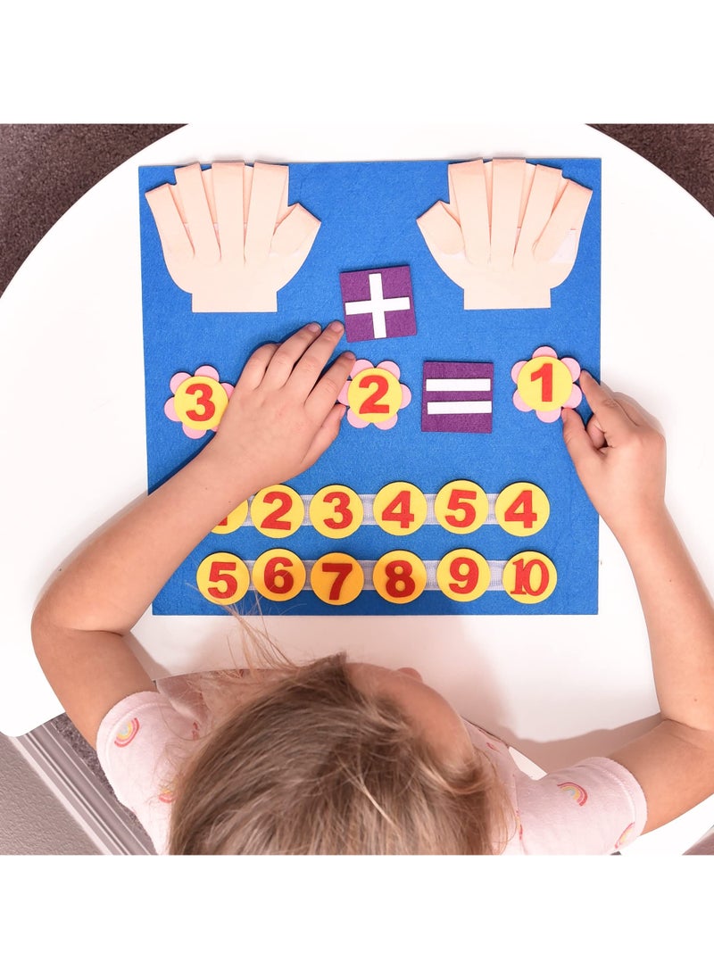 AIYISHI Kids Montessori Math Toys Finger Numbers Counting Set 30x30cm  - Image 5