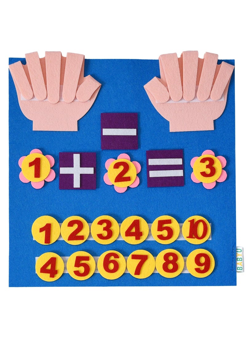 AIYISHI Kids Montessori Math Toys Finger Numbers Counting Set 30x30cm  - Image 2