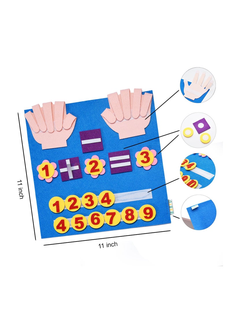 AIYISHI Kids Montessori Math Toys Finger Numbers Counting Set 30x30cm  - Image 3