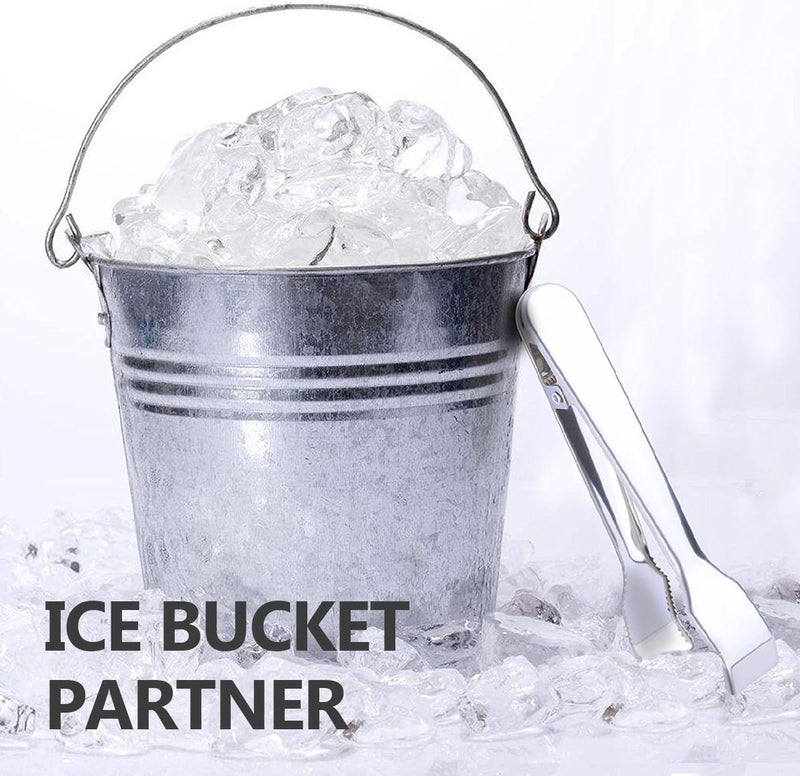 TRUSBER Ice Tongs for Ice Bucket, Stainless Steel Food Serving Tongs, with Claw Grip Teeth 6.7 Inches Perfect for Block Ice Sugar Cubes Bar Hotel Home & Kitchen (Silver) - Image 5