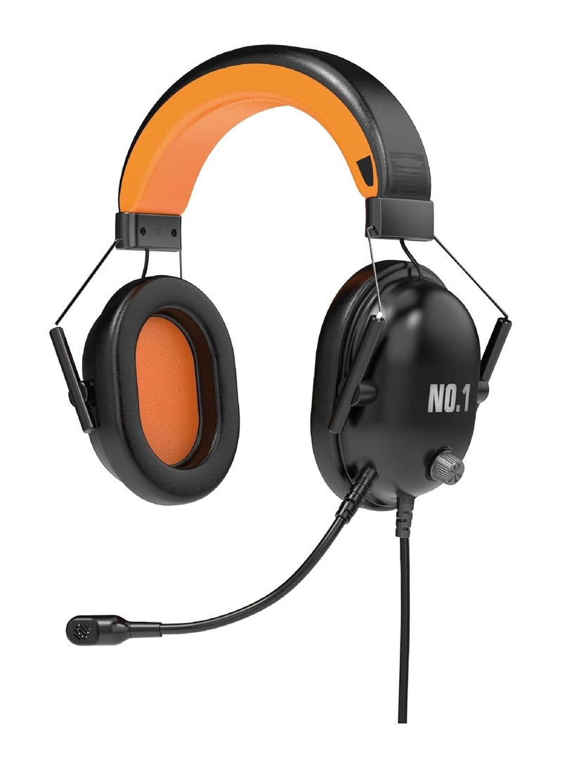 MOXOM MX-EP48 GM Over-ear wired RGB Gaming 3D Surround Headset Microphone Interactive Light - Black - Image 1