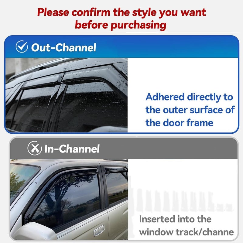 Puermto Original Side Window Wind Deflector Set for 2007-2018 Jeep Wrangler JK 2-Door - Image 3