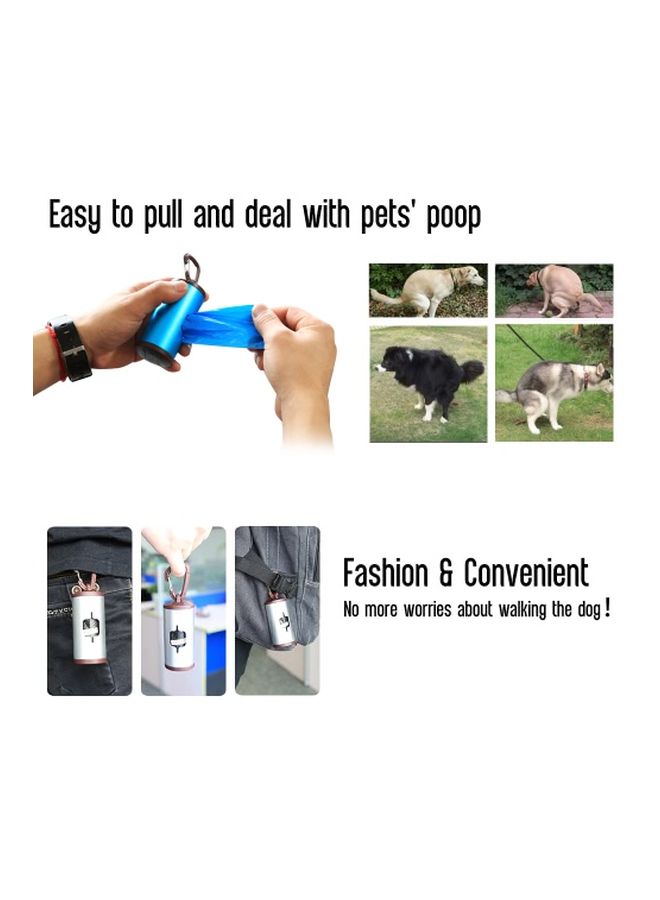 NIBEMINENT 15-Piece Waste Bag With Holder Set Blue/Black - Image 4