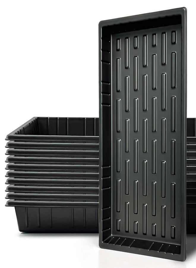 RooTrimmer 1020 Nursery Trays, Heavy Duty Seed Starter Tray Super Sturdy Seedling Tray for 72/128 Cell Plug Trays Germination Transplantation (21"×11", 10-Pack,1.6" Deep, TD538) - Image 1