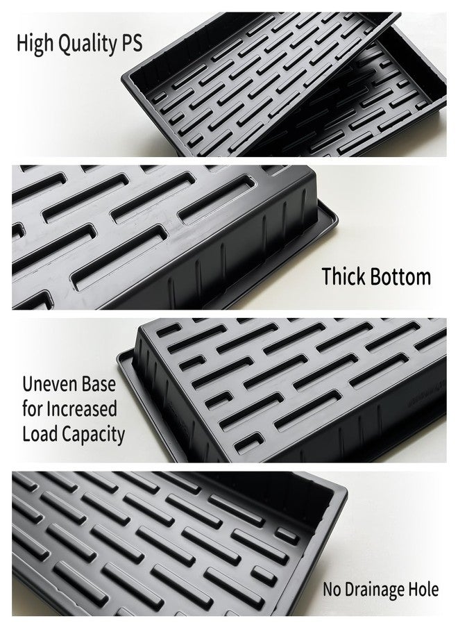 RooTrimmer 1020 Nursery Trays, Heavy Duty Seed Starter Tray Super Sturdy Seedling Tray for 72/128 Cell Plug Trays Germination Transplantation (21"×11", 10-Pack,1.6" Deep, TD538) - Image 3
