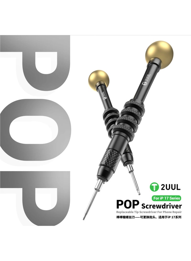 2UUL SD87 POP Replaceable Tip Screwdriver 4IP Enhanced Torx for iPhone 17 Series Bottom Screw Removal - Image 2