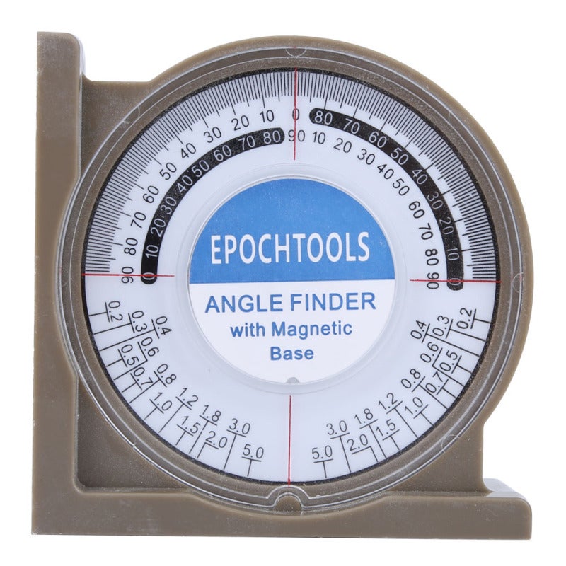 ABS Angle Finder 0-360 Degree Measuring Range High Accuracy Slope Inclinometer - Ergonomic Handle Transparent Cover for Clear Readings - Image 1