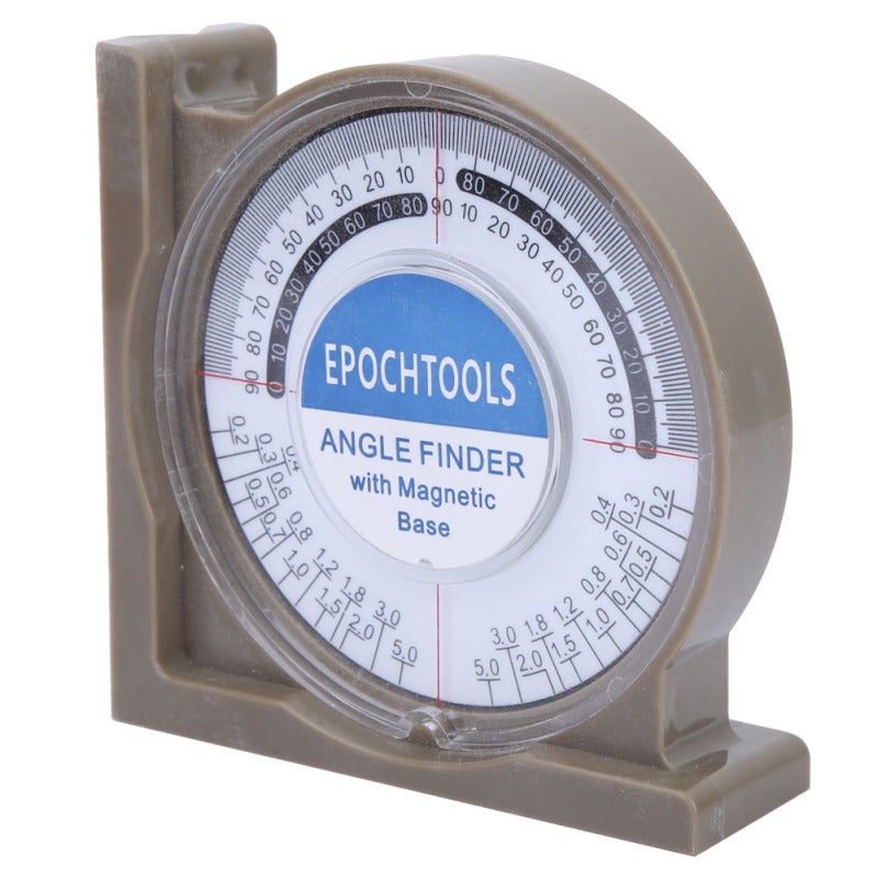 ABS Angle Finder 0-360 Degree Measuring Range High Accuracy Slope Inclinometer - Ergonomic Handle Transparent Cover for Clear Readings - Image 2