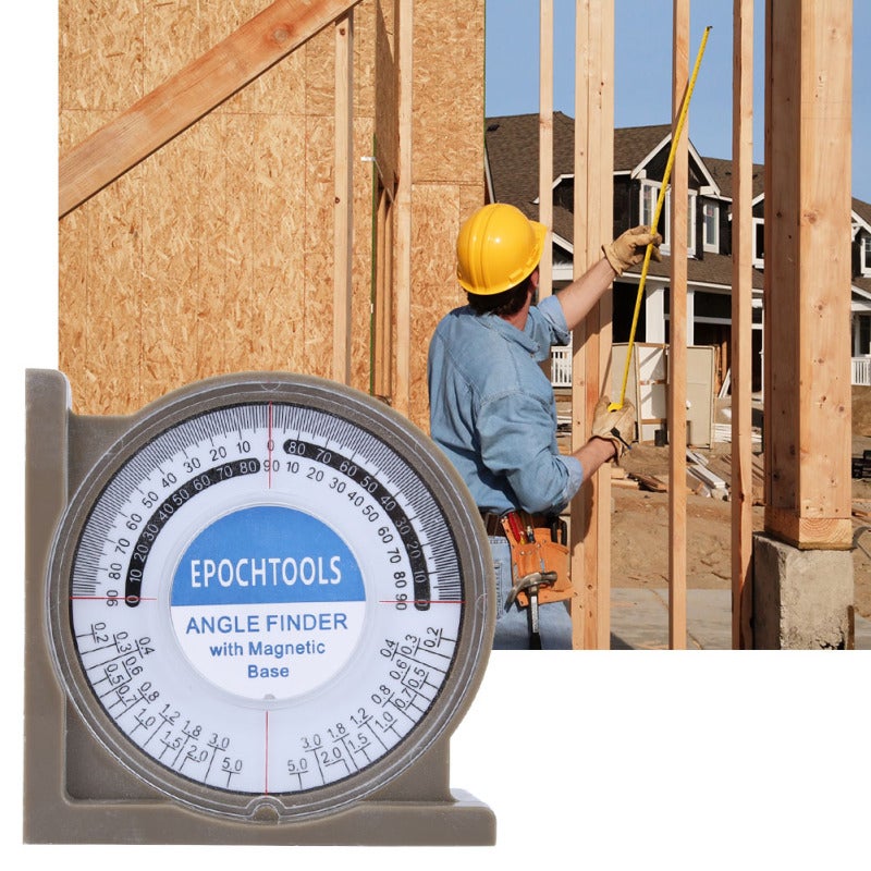 ABS Angle Finder 0-360 Degree Measuring Range High Accuracy Slope Inclinometer - Ergonomic Handle Transparent Cover for Clear Readings - Image 5