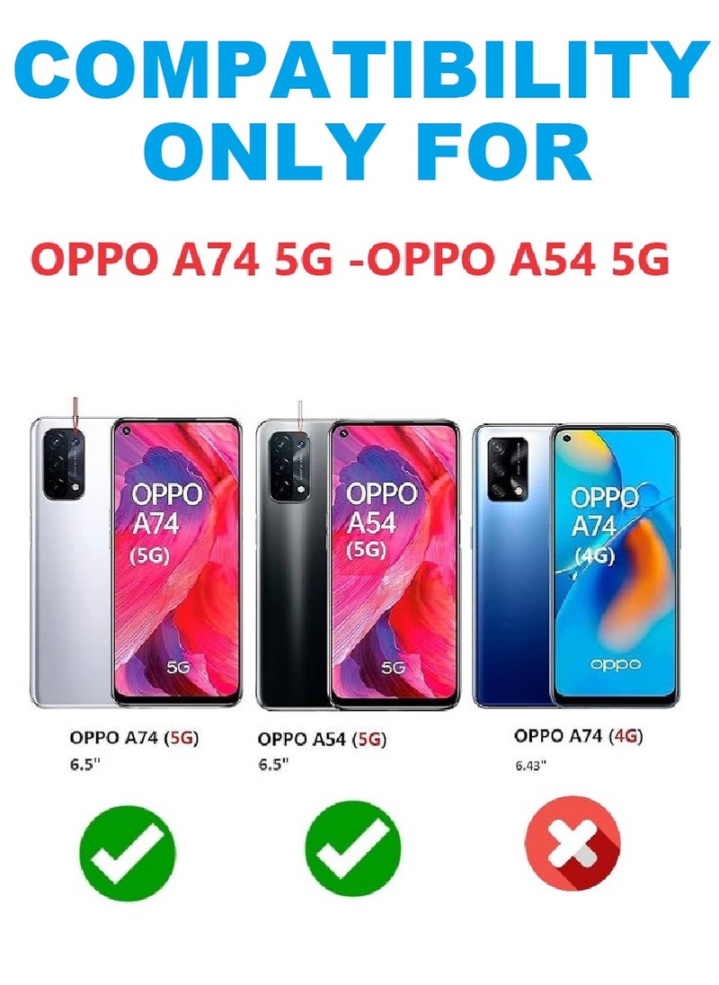 2 Pieces  Tempered Glass Screen Protector Clear Designed For Oppo A54 5G Full Screen Coverage And Bubble Free