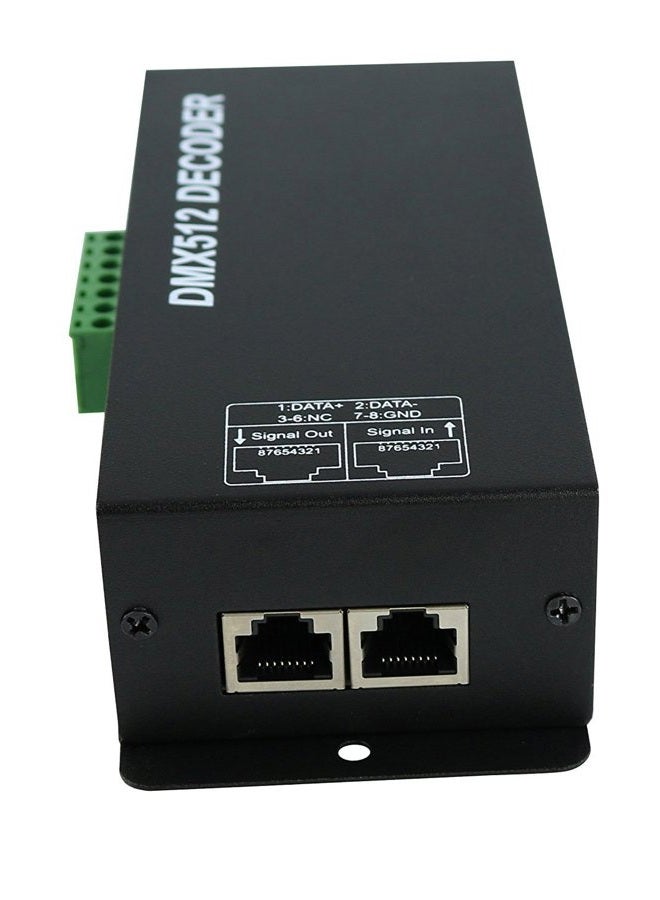 AKEPO LED DMX 4CH Digital Display Decoder, Dimming Driver LED DMX512 Controller for RGBW Strip Light DC12-24V 4A/CH (4 Channel with Display) - Image 4