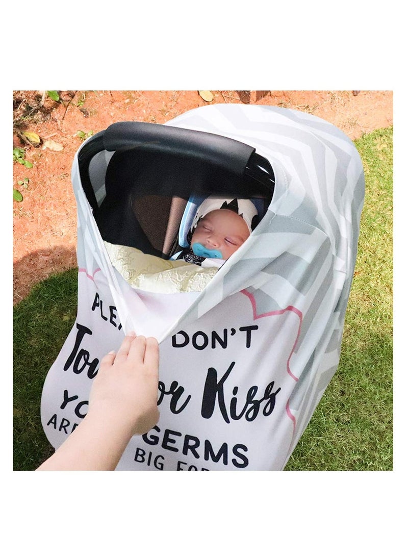 KASTWAVE Baby Car Seat Covers for Babies, Mom Nursing Covers Breastfeeding Scarf, Multi Use Infant Nursing Scarf for Newborn Carrier, Stroller, Ultra-Soft Breathable Baby Gifts  - Image 1