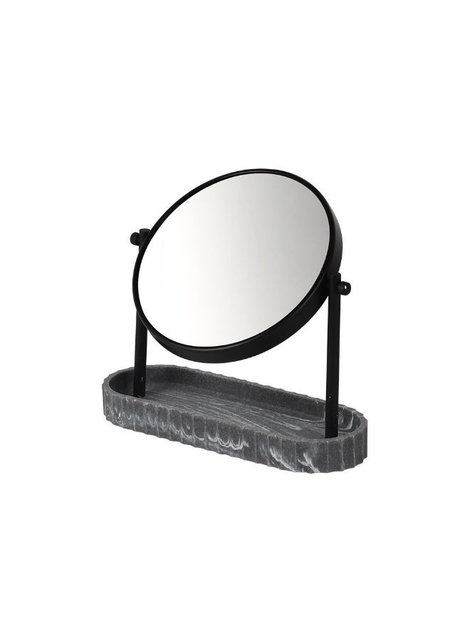 DANUBE HOME Velora Makeup Mirror With Storage Tray Vanity Organizer Table Mirror Grey 23X8.2X23 Cm - Image 5
