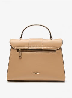Le Confort حقيبة Le Confort Monogram Embossed Satchel مزودة بقفل بزر وحزام قابل للفصل  - Image 3