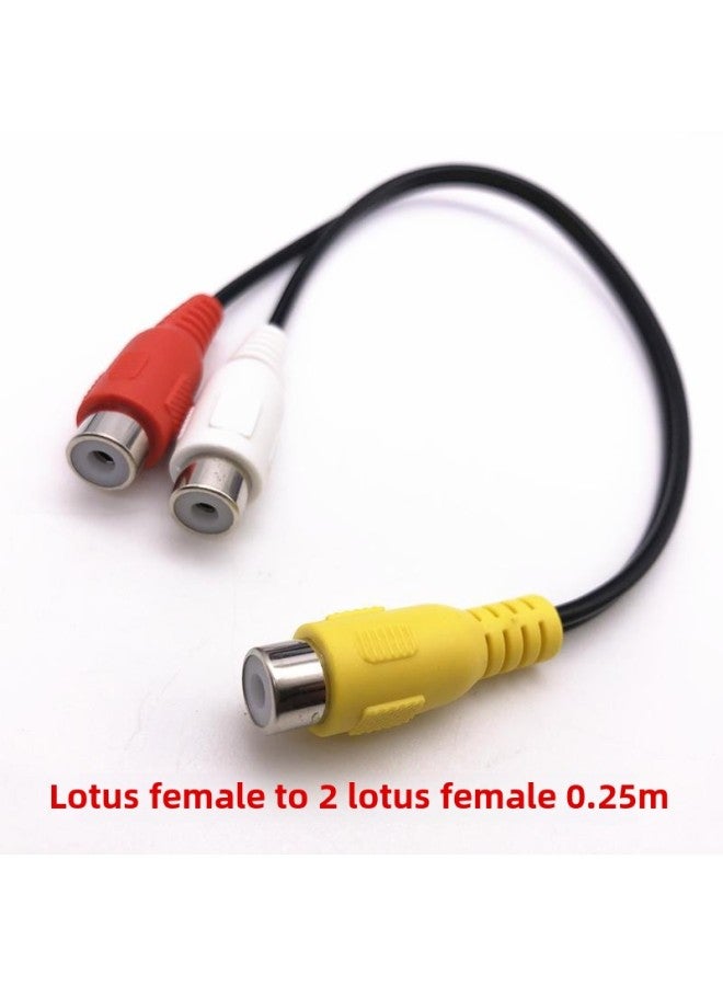 RCA One-Two Audio Cable Connection Male-to-Female RCA Male AV Male Lotus Rotary Double Lotus Mother 1 Drag 2-Color:Lotus Male To 2 Lotus Male  - Image 5