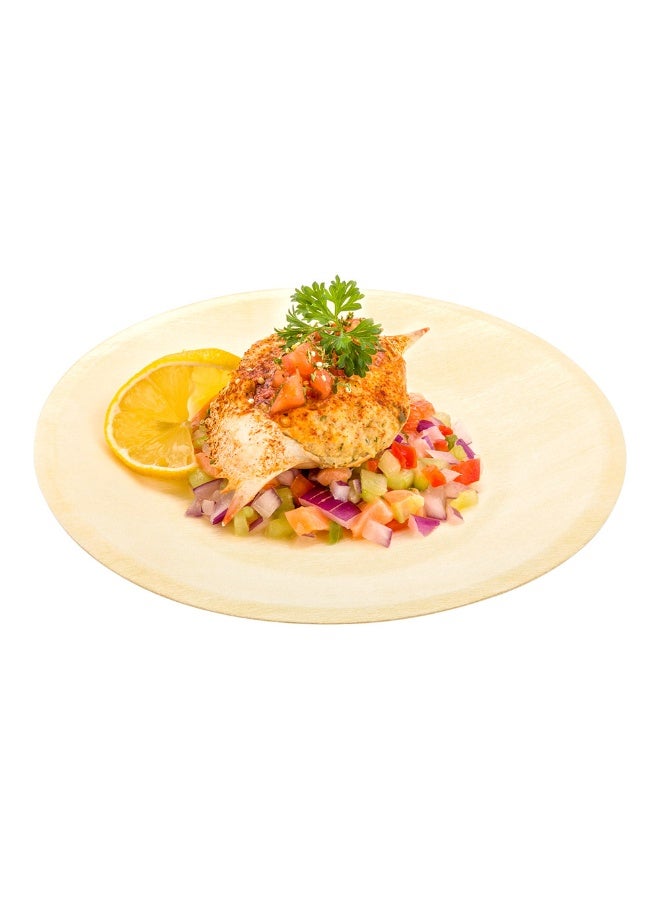 Restaurantware 8.5 Inch Wood Plates, 200 Round Disposable Wooden Plates - Durable, Sustainable, Poplar Wood Dinner Plates, Greaseproof, For Parties, Banquets, Catered Events Or Weddings  - Image 2