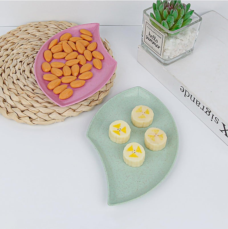 Amillee Wheat Straw Multi-Use Sauce Plates Stylish Small Serving Dishes for Family, BPA Free and Healthy for Kitchen Ideal for Camping, Picnic, Adult Snack Eating Plates (Pack of 12, Green) - Image 3