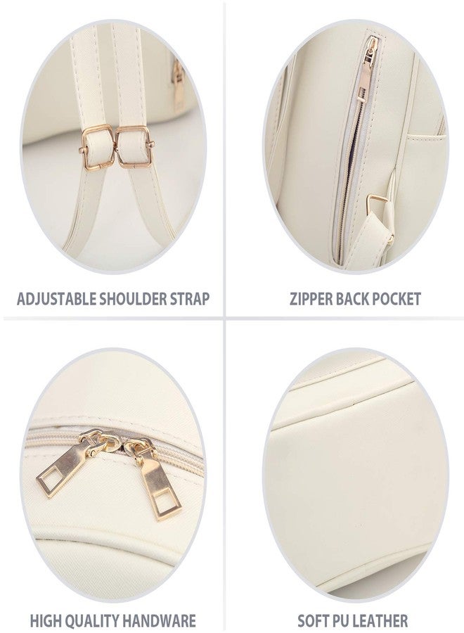 K.E.J. Cute Mini Backpack Bowknot Leather Backpack 3-PCS Small Backpack Purse for Women - Image 5