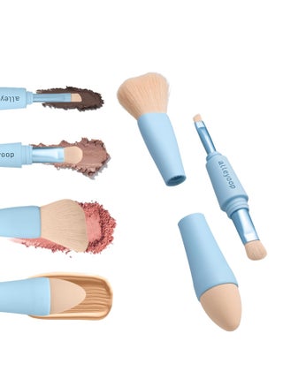 Alleyoop Multi-Tasker 4-in-1 Makeup Brush - All-in-One Multi-Tasking Blending Sponge, Eyeshadow, Eyebrow & Liner, Blush & Bronzer Brush - On-the-Go Makeup Applicator Tool - Vegan & Travel-Friendly - pzsku/ZE6B5CB6A8464085ABA0DZ/45/_/1735824409/9cc6602f-0b71-4235-b8b8-7595e44264db
