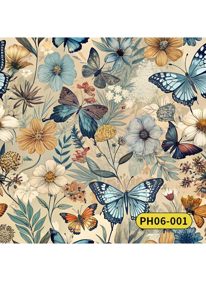 Bluejw Retro American Style Warm Fresh Plant Flower Wallpaper Ins Style Atmosphere Wallpaper Bedroom Self-adhesive Wallpap - Image 1