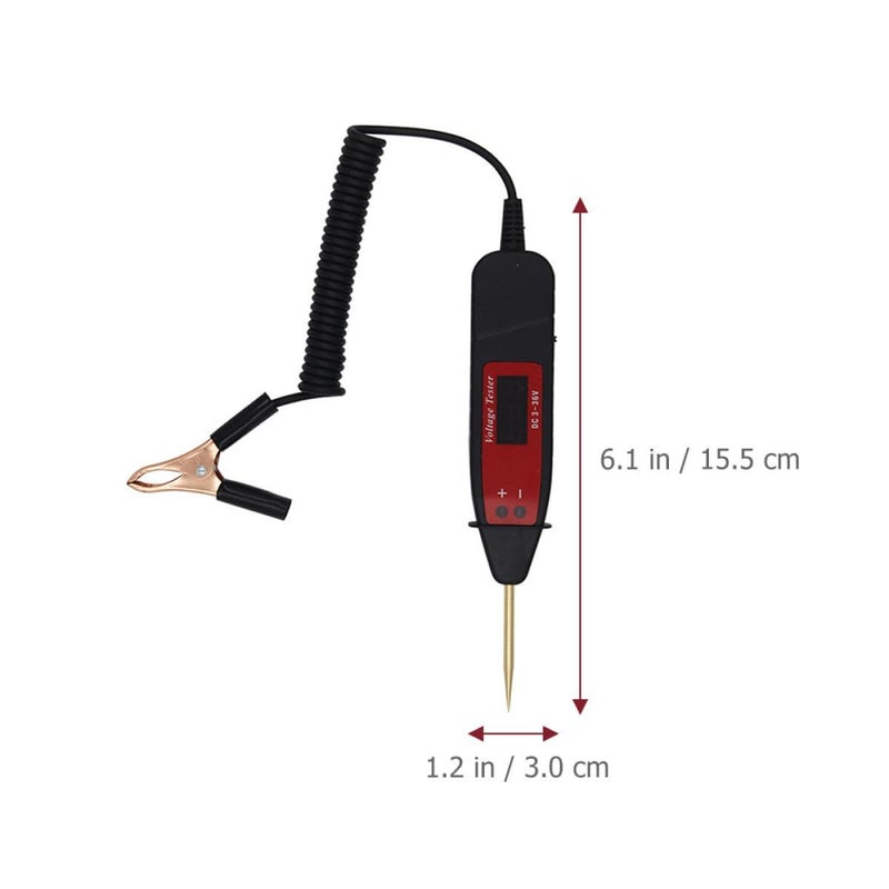 Digital Circuit Tester LCD Voltage Probe Auto Electric Car Diagnostic Continuity Test Tool - Image 3