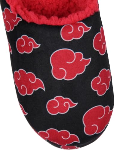 Bioworld Naruto Shippuden Fuzzy Slippers Naruto Akatsuki Red Cloud Fleece Lined Slippers For Men For Women House Slippers for Indoors SmallMedium - Image 3