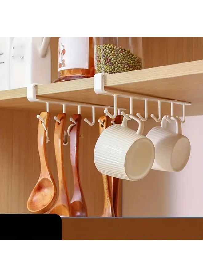 هوكات متعددة الوظائف أسود متقدم 6 صفوف لتنظيم خزانة المطبخ بدون حفر - Image 2