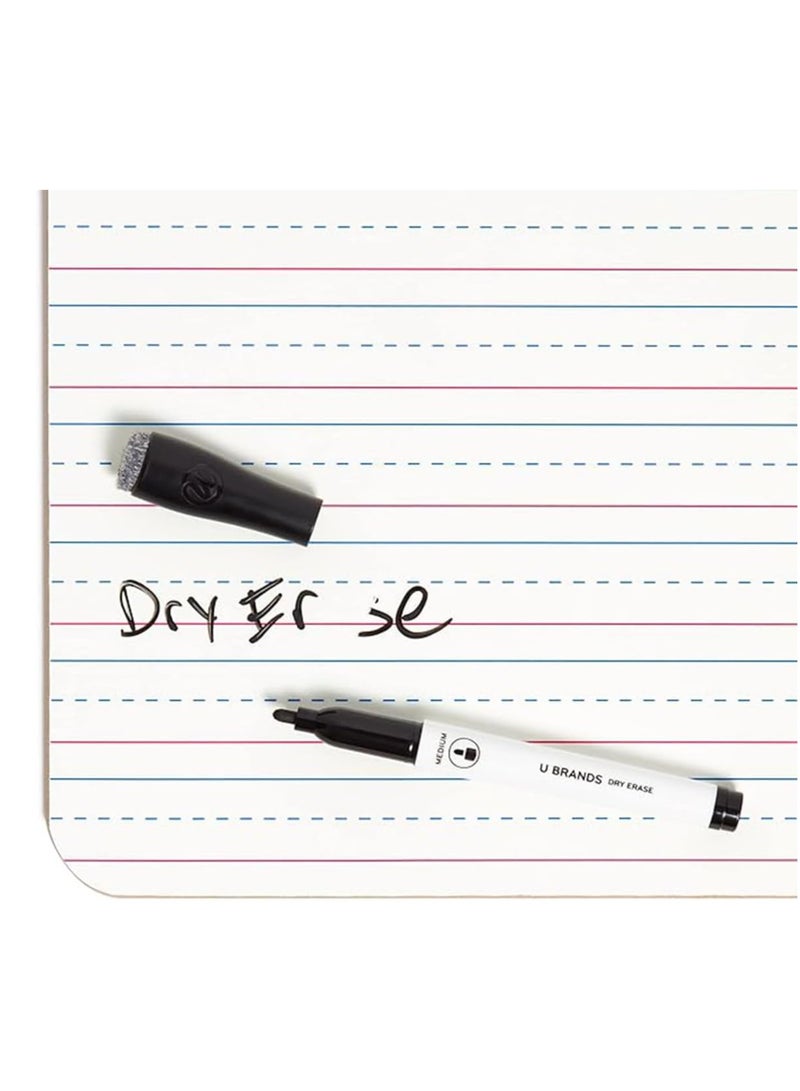 MARKQ [Pack of 10] Lined Dry Erase White Board [A4] for Kids Ruled Writing Board - Image 5