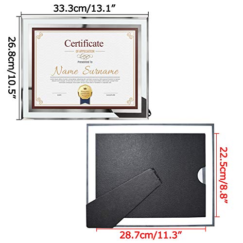 Schliersee 8.5 x 11 Certificate Document Frame Diploma Glass Picture Frames Only for Tabletop, Pack of 4, For Christmas Gift - Image 2