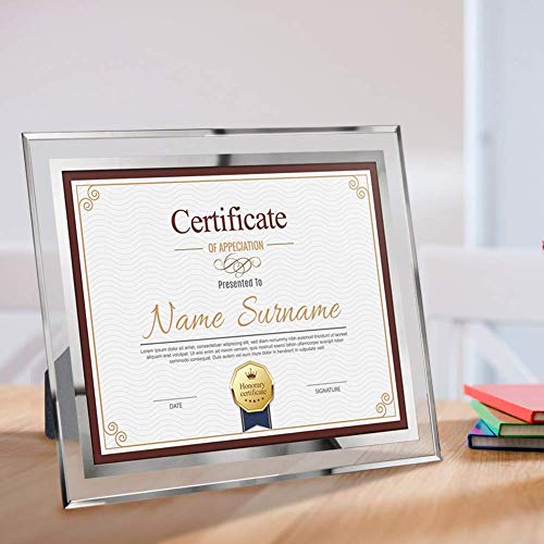 Schliersee 8.5 x 11 Certificate Document Frame Diploma Glass Picture Frames Only for Tabletop, Pack of 4, For Christmas Gift - Image 3