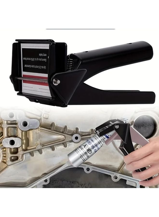 Red Caulking Gun with Scraper Adjustable Silicone Sealant Dispenser Tool for Precision Application - Image 4